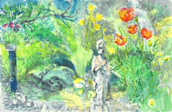 Kuan Yin near the Waterfall by Denita Benyshek