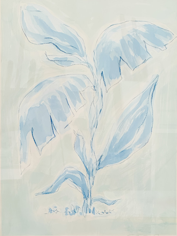 Blue Palm Leaves No.1 by Elizabeth Bernheisel