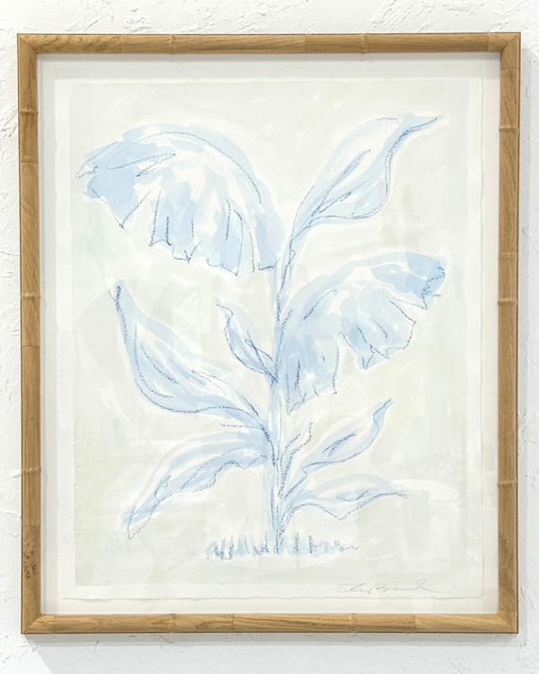 Blue Palm Leaves No. 4 by Elizabeth Bernheisel
