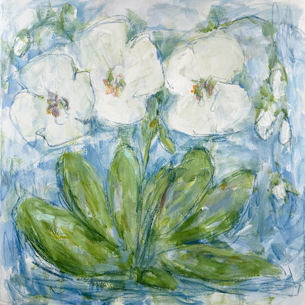 White Orchid Blooms No. 2 by Elizabeth Bernheisel, Image 1.