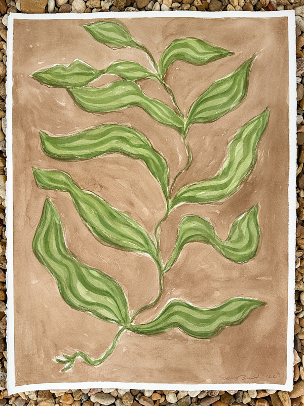Sea Greens on Brown No. 1 by Elizabeth Bernheisel, Image 1.