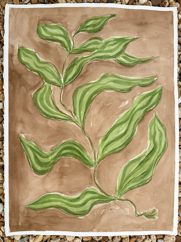 Sea Greens on Brown No. 2 by Elizabeth Bernheisel, Image 1.