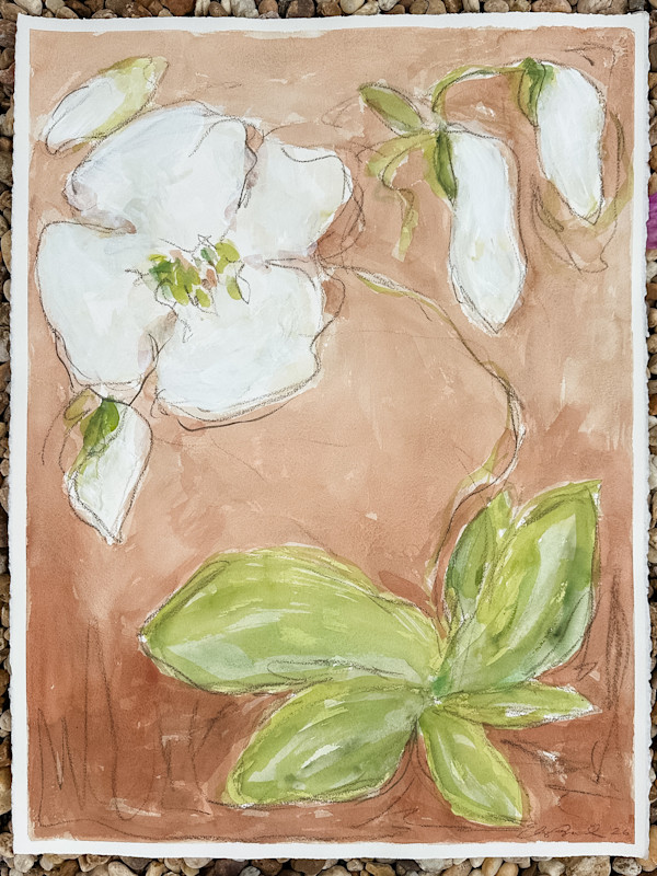 Wild Orchid on Sienna No. 1 by Elizabeth Bernheisel, Image 1.