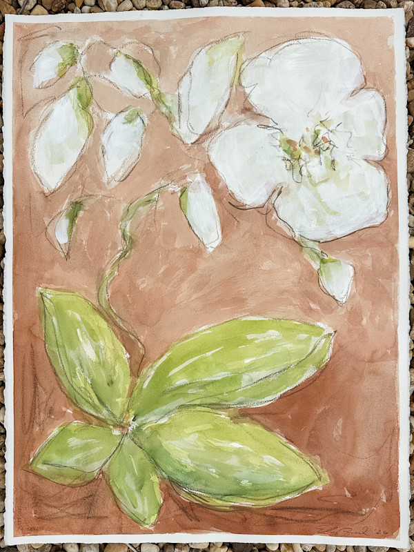 Wild Orchid on Sienna No. 2 by Elizabeth Bernheisel, Image 1.