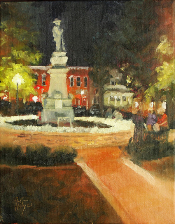 Night Watch, Bentonville Square by Julie Gowing Hayes