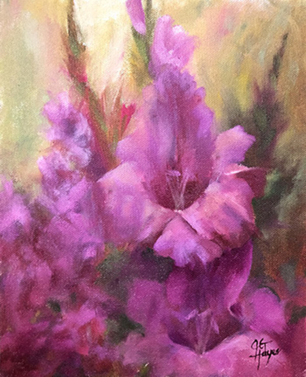 Pink Glads by Julie Gowing Hayes