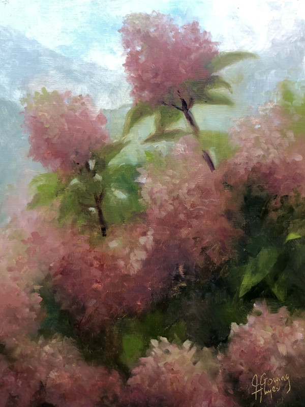 Dusty Rose Hydrangeas by Julie Gowing Hayes