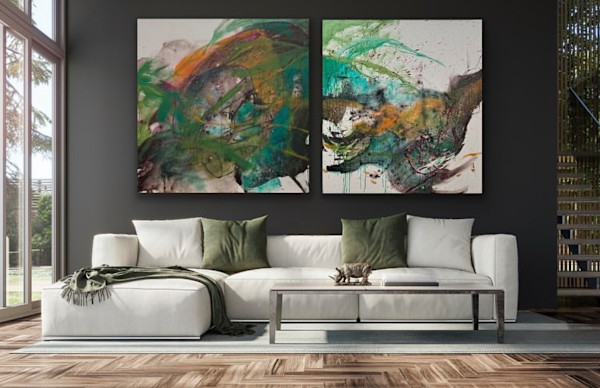 Where We Come From (Diptych) by Pamela Anderson, Image 1.