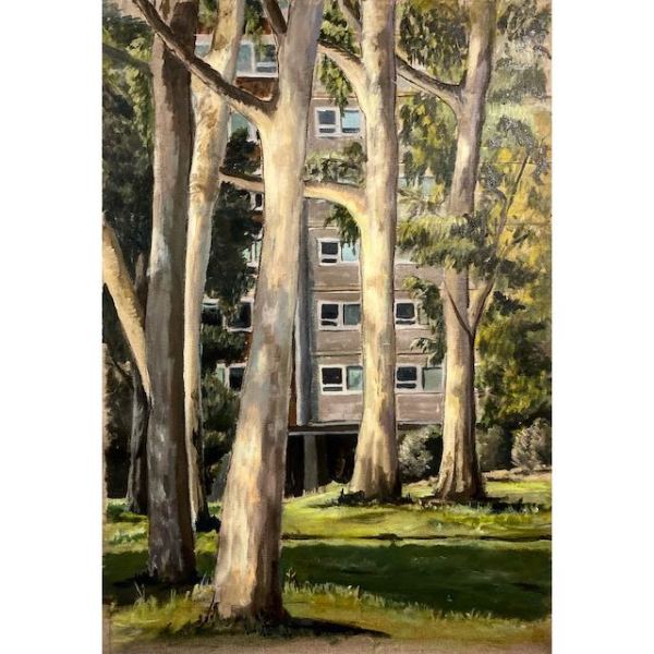 Tower through the trees by Nicholas P Aplin 