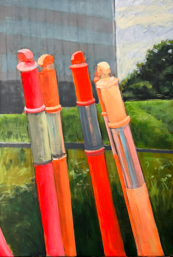 Orange Poles by Nicholas P Aplin