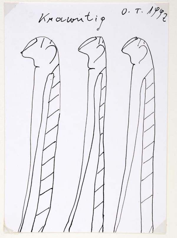Three Figures by Oswald Tschirtner