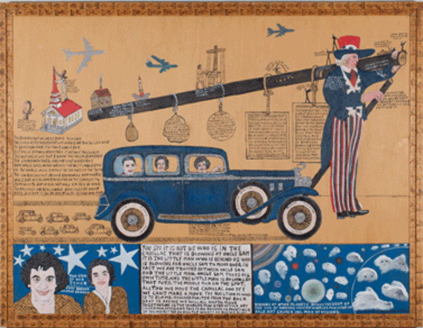 Quit Blowing Your Horn Down There, #2,118 (BST-105) by Howard Finster