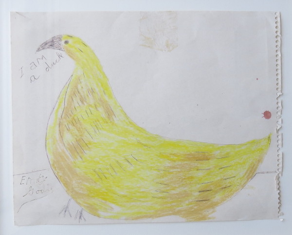 Yellow Bird by Lee Godie