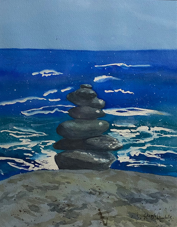Zen Rocks at Pt. Judith by Cheryl Dinsdale
