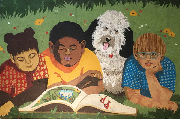 Reading with Friends on a Summer Day by Sandra Oppenheimer