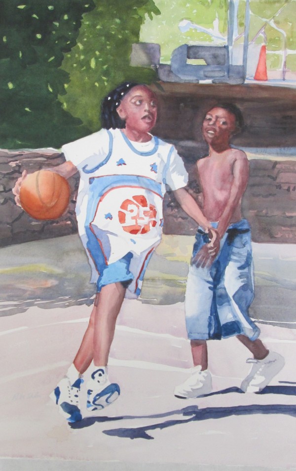Basketball, Running in the Park, Boys on the Slide by Rita Sklar
