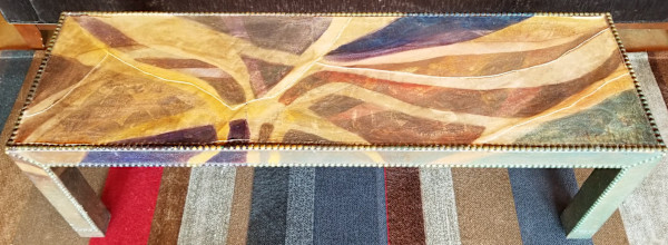 (painted bench) by Brett Newton