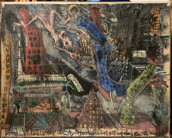 Untitled Drawing w/ City + End of the Line by Feldsott