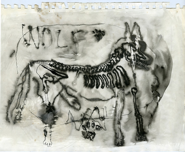 Untitled w/ Wolf Skeleton