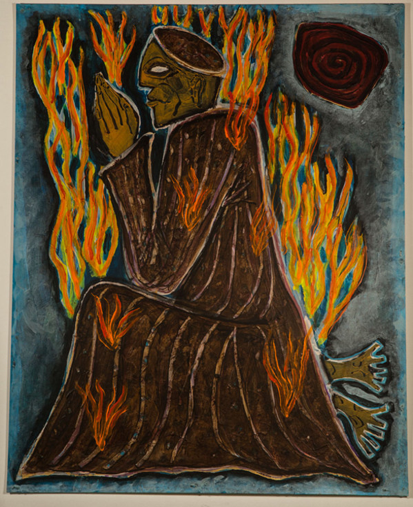 Burning Monk by Feldsott