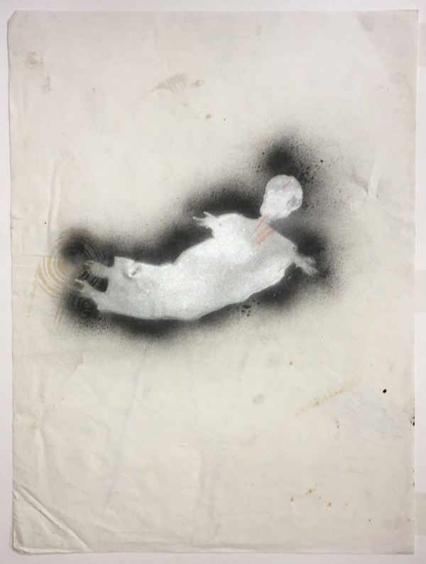 Untitled Stencil w/ Shaman Spirit by Feldsott