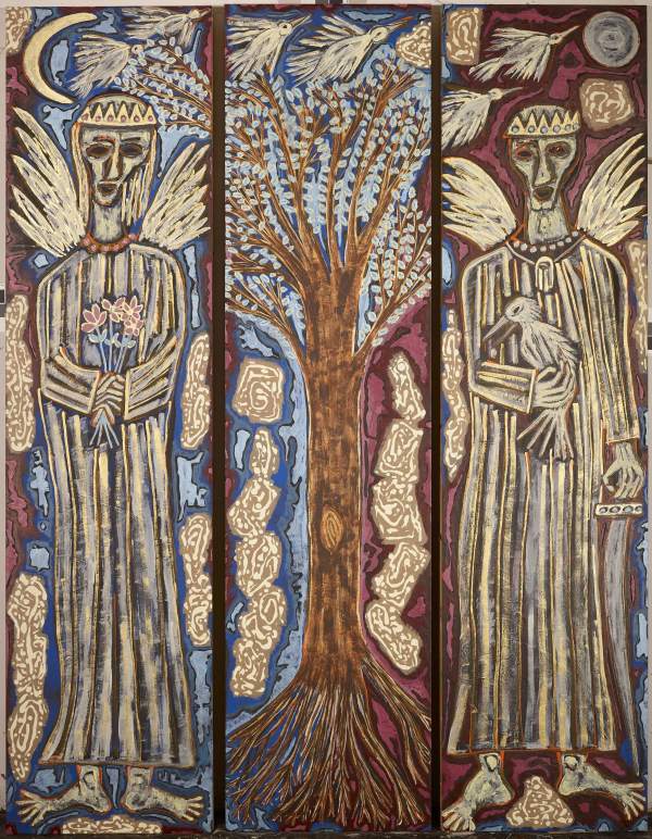 Untitled Triptych (Altarpiece for Annie and David's Wedding) by Feldsott