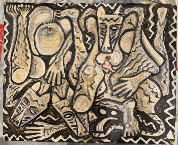 Untitled Painting w/ Tangled Beasts #2 by Feldsott