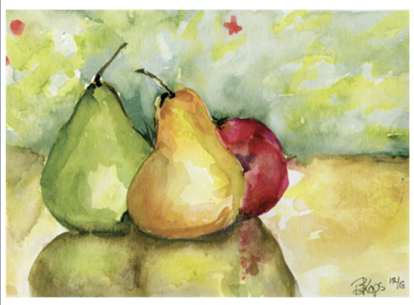 Christmas pears by Barbara Kops