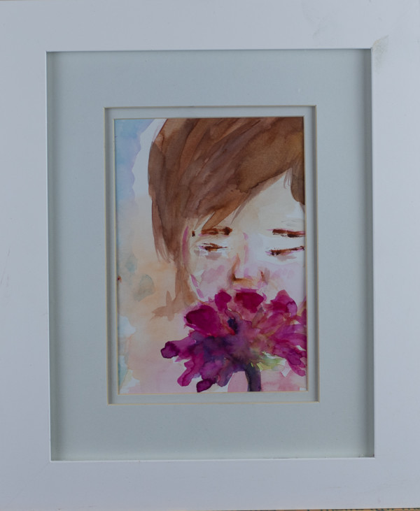 girl with flower by Barbara Kops