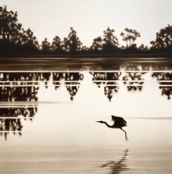 Egret Reflected by Peter Hickey