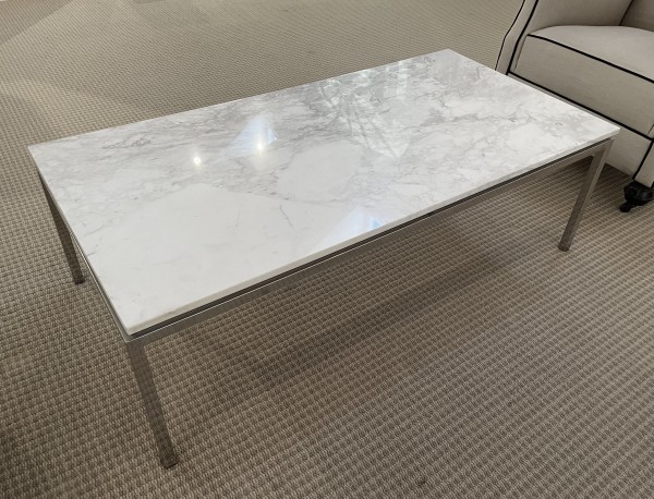 Vintage Marble and Chrome Low Table