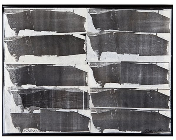 Black and White Collage On Panel by Dunbar Studio