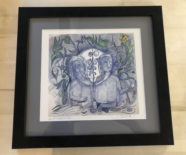 Night Baptism print framed