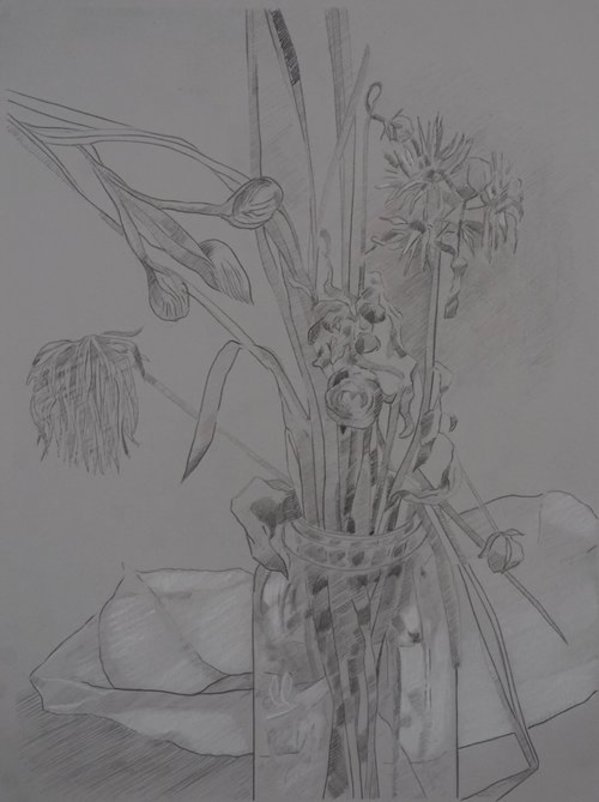 Dead Flower with White Cloth