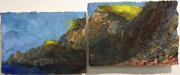 69. Early Sun Touches Thorncombe Beacon and Doghouse Hill, Eype, Dorset. (diptych) by Frances Hatch