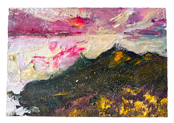 ATLANTIC EVENING BLUSTER WITH GORSE.  Moretehoe, Woolacombe, Devon.