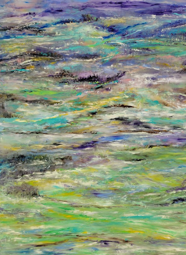 Lilac and Jade Hillside by Orbedonna