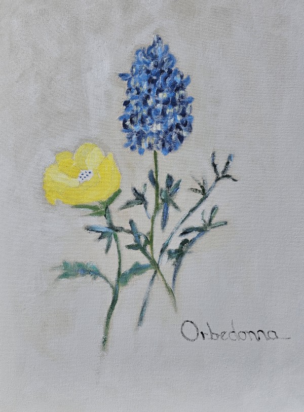 Bluebonnets and Buttercups by Orbedonna