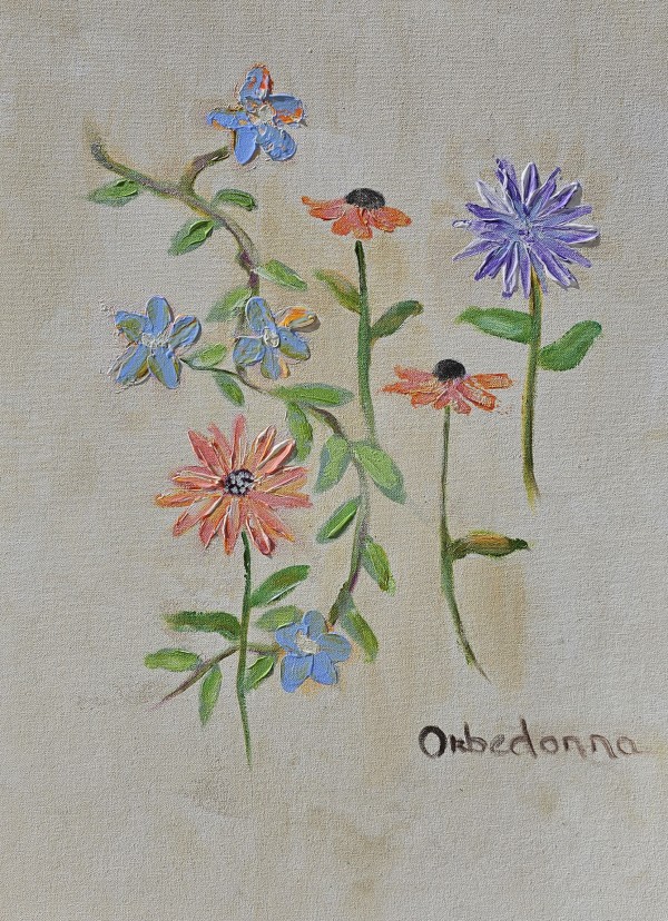 Daisies and Dahlias by Orbedonna