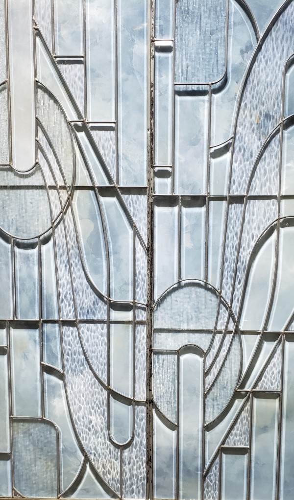 Leaded Glass Encased Artwork "Rain" by Orbedonna
