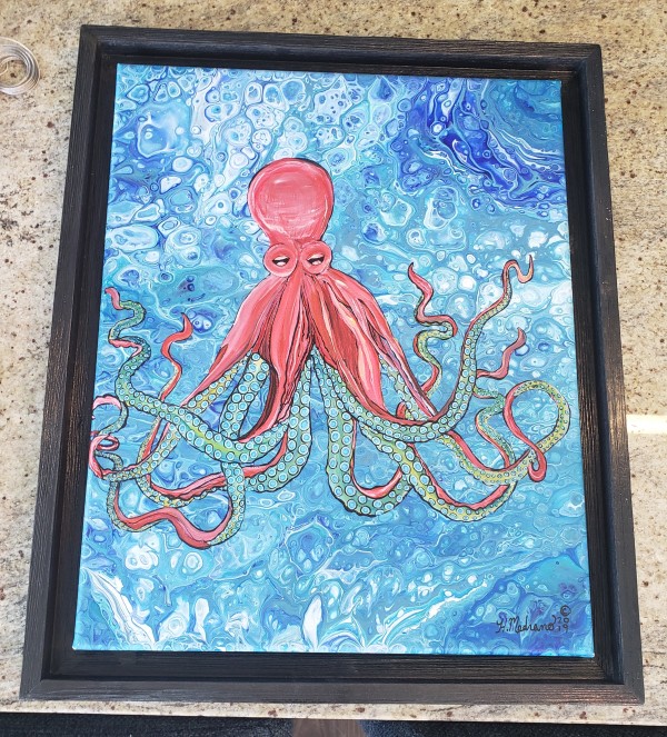 Pink octopus pour by Heather Medrano