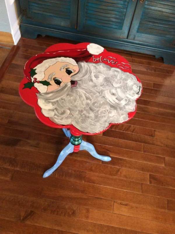 Christmas store Santa  table by Heather Medrano