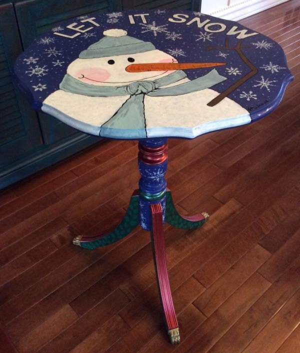 Christmas  store snowman table by Heather Medrano