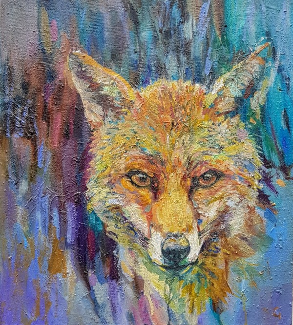 Fox in Reeds by Sue Gardner 