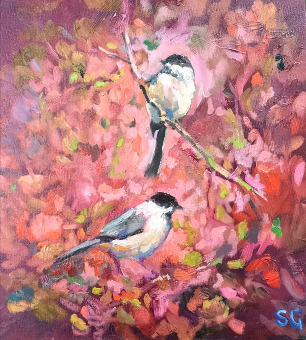 Springtime Chickadees by Sue Gardner