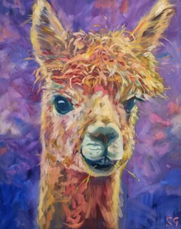 Chiquitita - Original Alpaca Art by Sue Gardner 