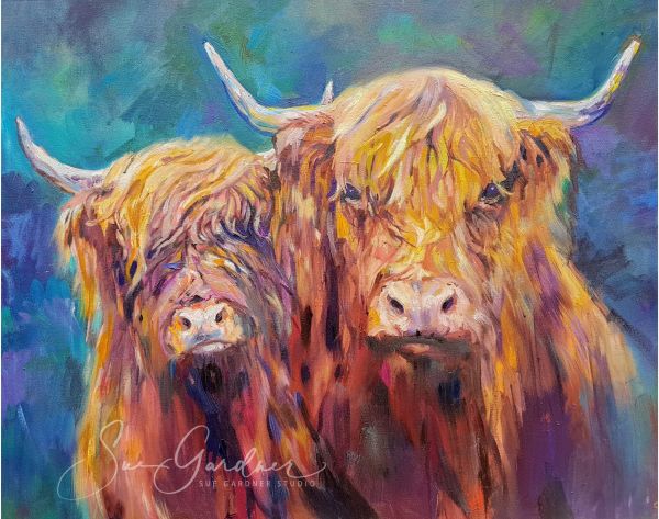 Highland Cows (Commissioned Piece) by Sue Gardner