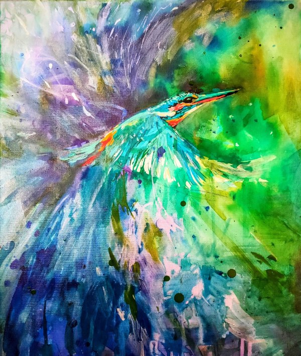 Kingfisher Splash by Sue Gardner