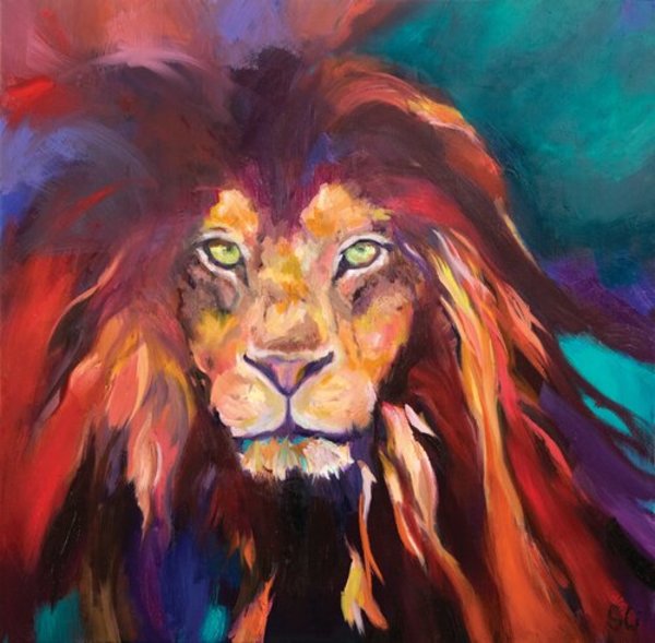 Kimba - Lion Painting by Sue Gardner 