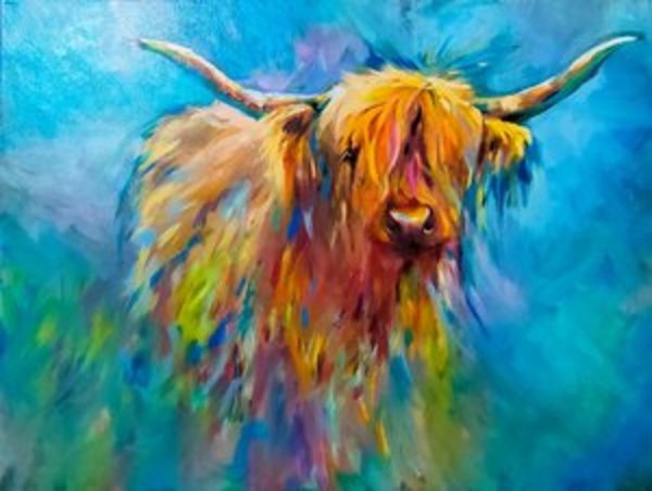 'Rannoch Moor'  Highland Cow by Sue Gardner